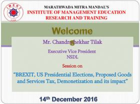 Session by Mr.Chandrashekhar Tilak